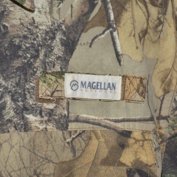 Mens XL Magellan Fish Gear Camo Shirt Vented Mag Wick Short Sleeve Hunting - Picture 3 of 10